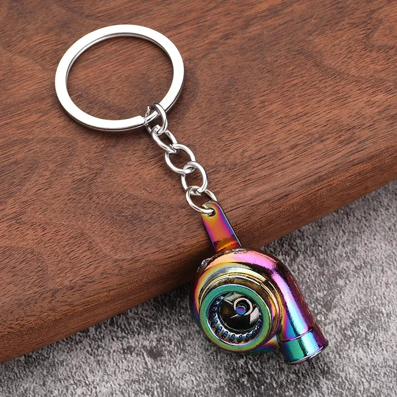 Keychain, Speed Gearbox, Turbo Hub Brake Disc Pendant Shock Absorber Keys Holder Chain Ring