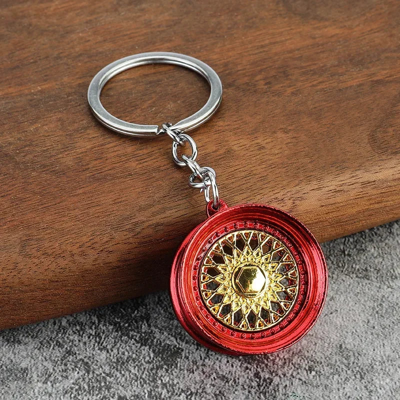 Keychain, Speed Gearbox, Turbo Hub Brake Disc Pendant Shock Absorber Keys Holder Chain Ring