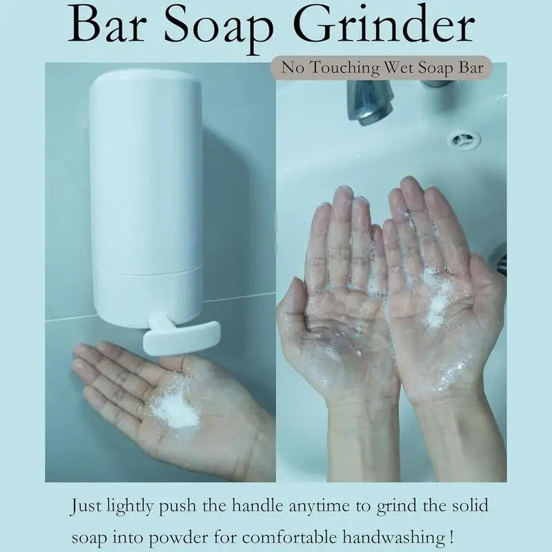 Soapy Bar Grinding, Wall Mounted Crusher Mincer Refillable Soapy Bar Dispenser For Bathroom