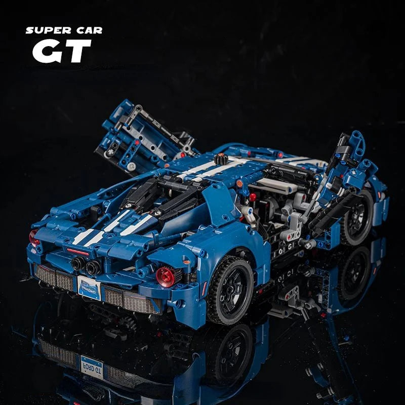 Ford GT Muscle Sports Car, Model Racing Vehicle, Assemble Bricks