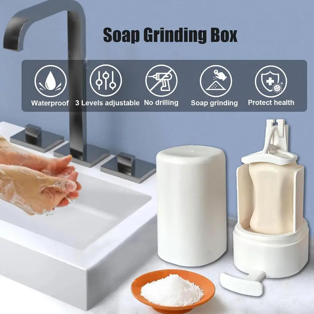 Soapy Bar Grinding, Wall Mounted Crusher Mincer Refillable Soapy Bar Dispenser For Bathroom