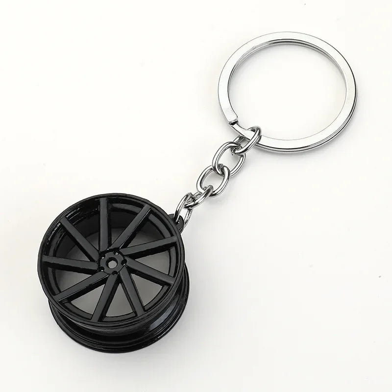 Keychain, Speed Gearbox, Turbo Hub Brake Disc Pendant Shock Absorber Keys Holder Chain Ring