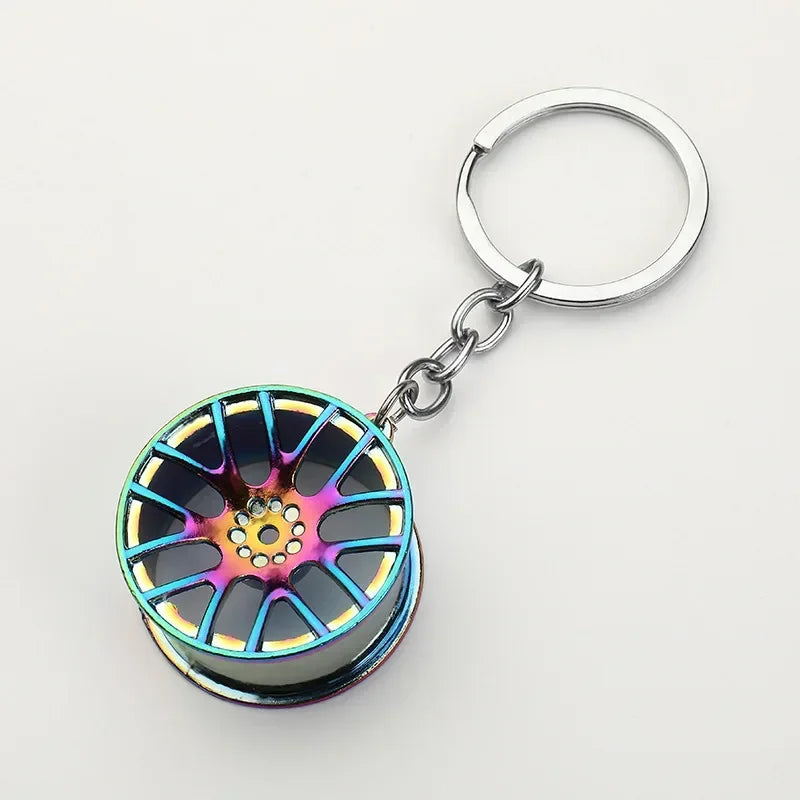 Keychain, Speed Gearbox, Turbo Hub Brake Disc Pendant Shock Absorber Keys Holder Chain Ring