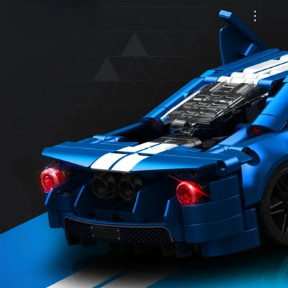 Ford GT Muscle Sports Car, Model Racing Vehicle, Assemble Bricks