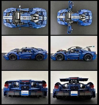 Ford GT Muscle Sports Car, Model Racing Vehicle, Assemble Bricks