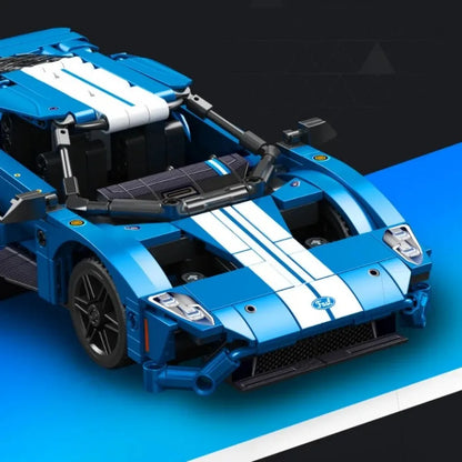 Ford GT Muscle Sports Car, Model Racing Vehicle, Assemble Bricks