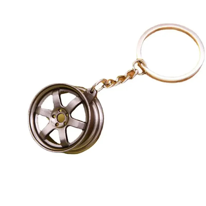 Keychain, Speed Gearbox, Turbo Hub Brake Disc Pendant Shock Absorber Keys Holder Chain Ring