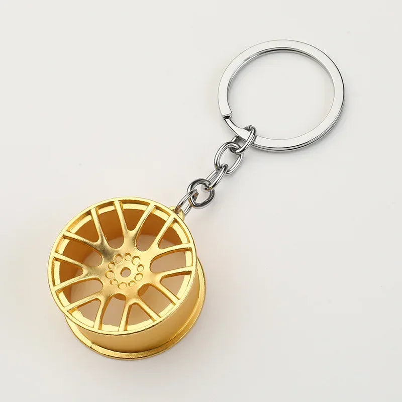 Keychain, Speed Gearbox, Turbo Hub Brake Disc Pendant Shock Absorber Keys Holder Chain Ring