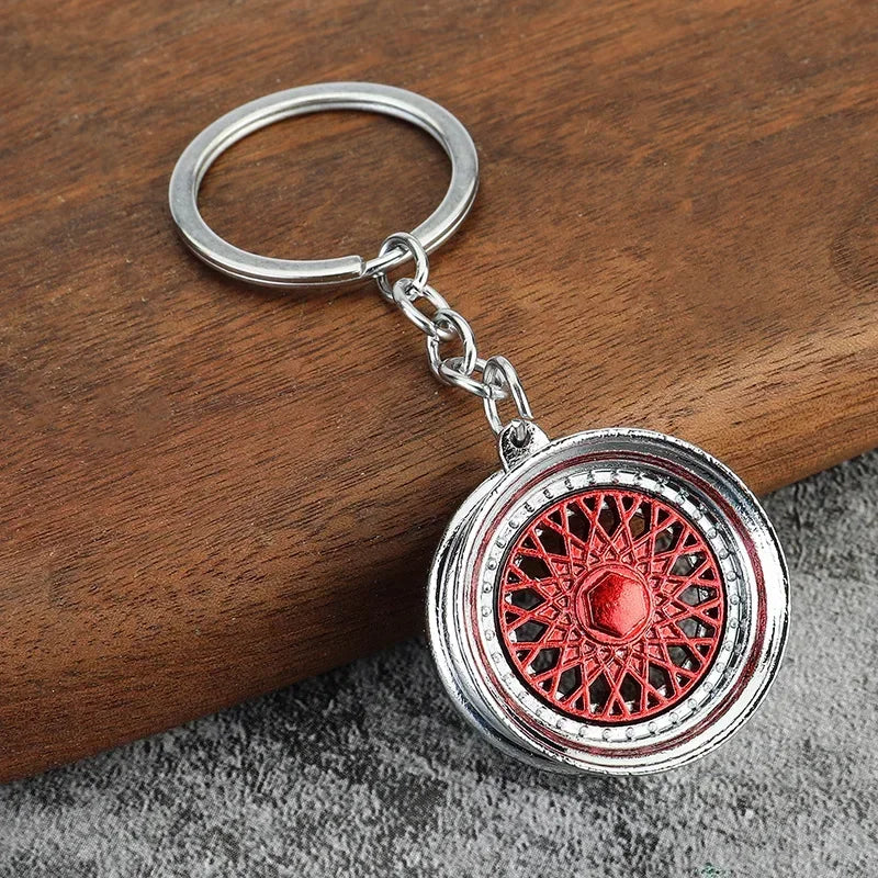 Keychain, Speed Gearbox, Turbo Hub Brake Disc Pendant Shock Absorber Keys Holder Chain Ring