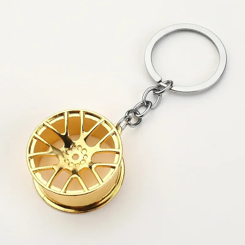 Keychain, Speed Gearbox, Turbo Hub Brake Disc Pendant Shock Absorber Keys Holder Chain Ring