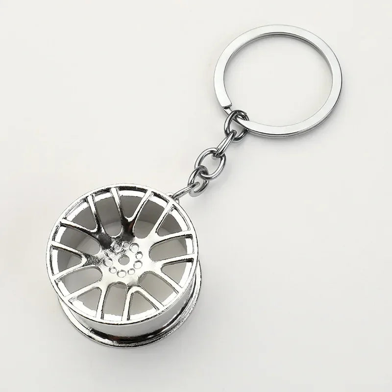 Keychain, Speed Gearbox, Turbo Hub Brake Disc Pendant Shock Absorber Keys Holder Chain Ring