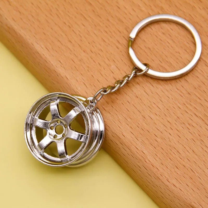 Keychain, Speed Gearbox, Turbo Hub Brake Disc Pendant Shock Absorber Keys Holder Chain Ring