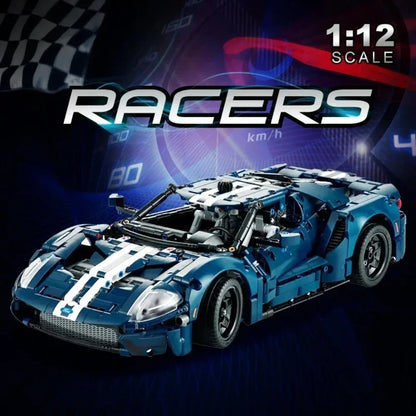 Ford GT Muscle Sports Car, Model Racing Vehicle, Assemble Bricks