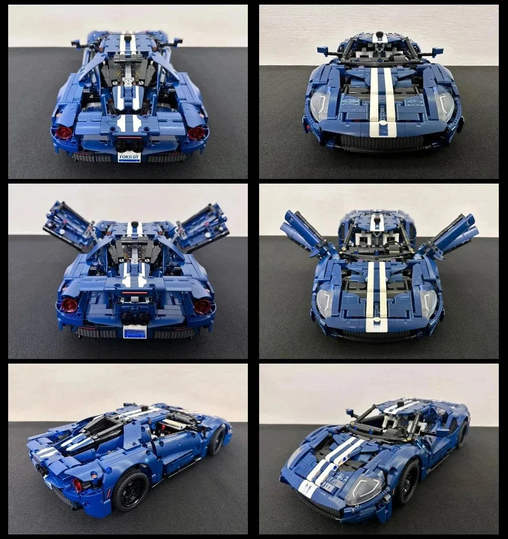 Ford GT Muscle Sports Car, Model Racing Vehicle, Assemble Bricks