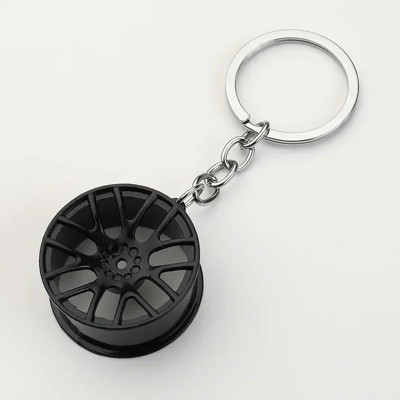 Keychain, Speed Gearbox, Turbo Hub Brake Disc Pendant Shock Absorber Keys Holder Chain Ring