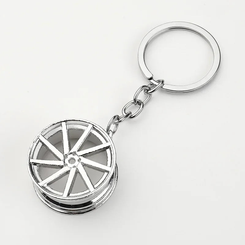 Keychain, Speed Gearbox, Turbo Hub Brake Disc Pendant Shock Absorber Keys Holder Chain Ring