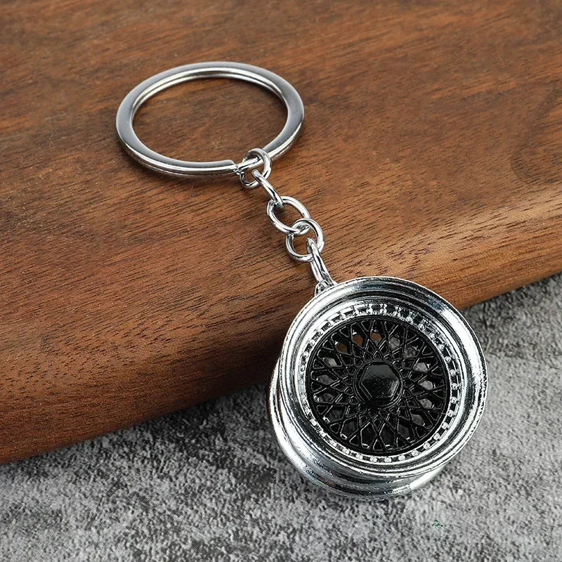 Keychain, Speed Gearbox, Turbo Hub Brake Disc Pendant Shock Absorber Keys Holder Chain Ring