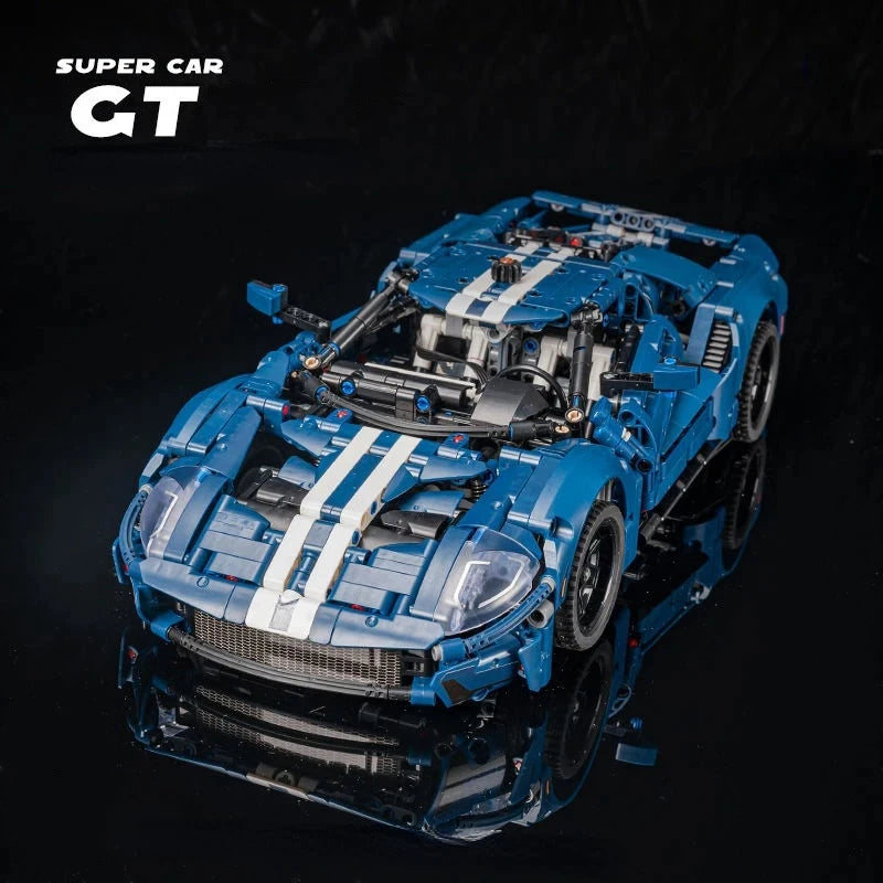 Ford GT Muscle Sports Car, Model Racing Vehicle, Assemble Bricks