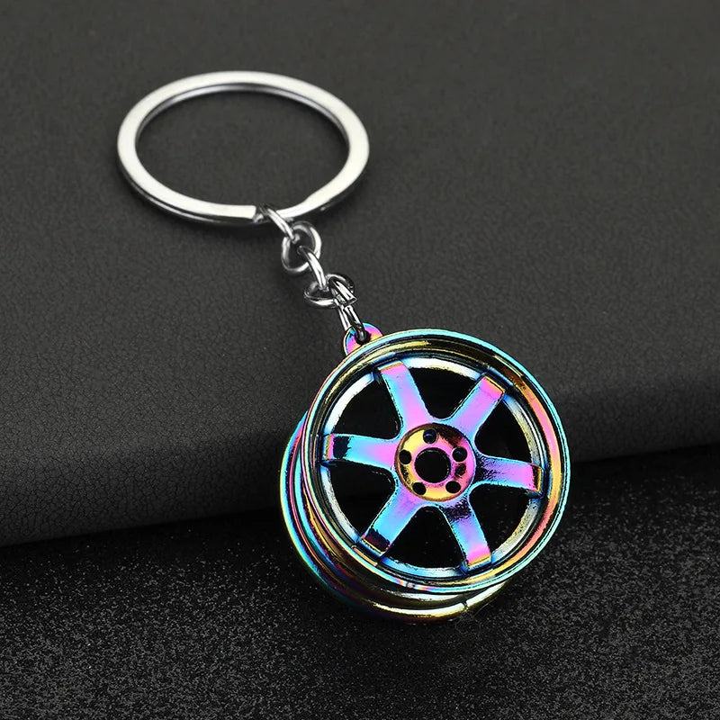 Keychain, Speed Gearbox, Turbo Hub Brake Disc Pendant Shock Absorber Keys Holder Chain Ring