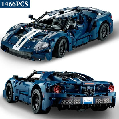 Ford GT Muscle Sports Car, Model Racing Vehicle, Assemble Bricks